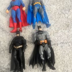 Batman And Superman Action Figures Lot 