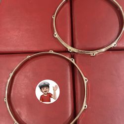 🔥 New GOLD 14” Snare Drum HOOPS Drum Set