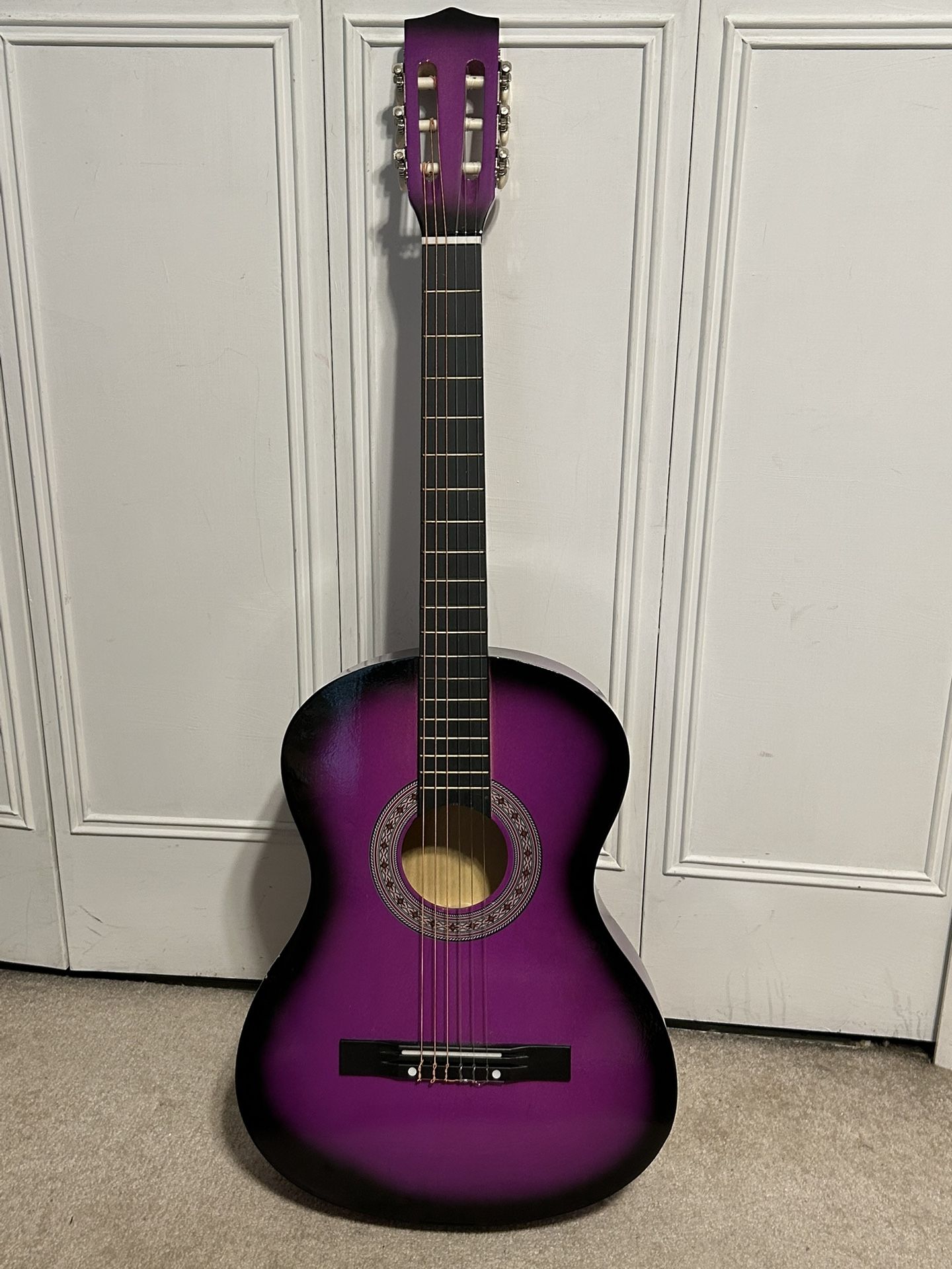 Purple Acoustic Guitar Set