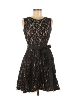 Betsy & Adam Black Lace A-Line Dress, New With Tags