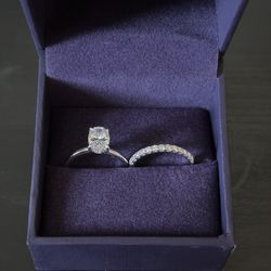 Engagement Ring + Wedding Band 