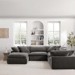 Gray Cloud Couch- 6 Piece Sectional 