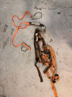 Fall Protection Safety Harness with Lanyard