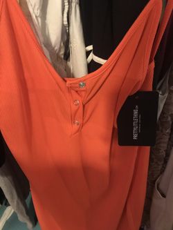 Pretty little thing orange bodycon dress