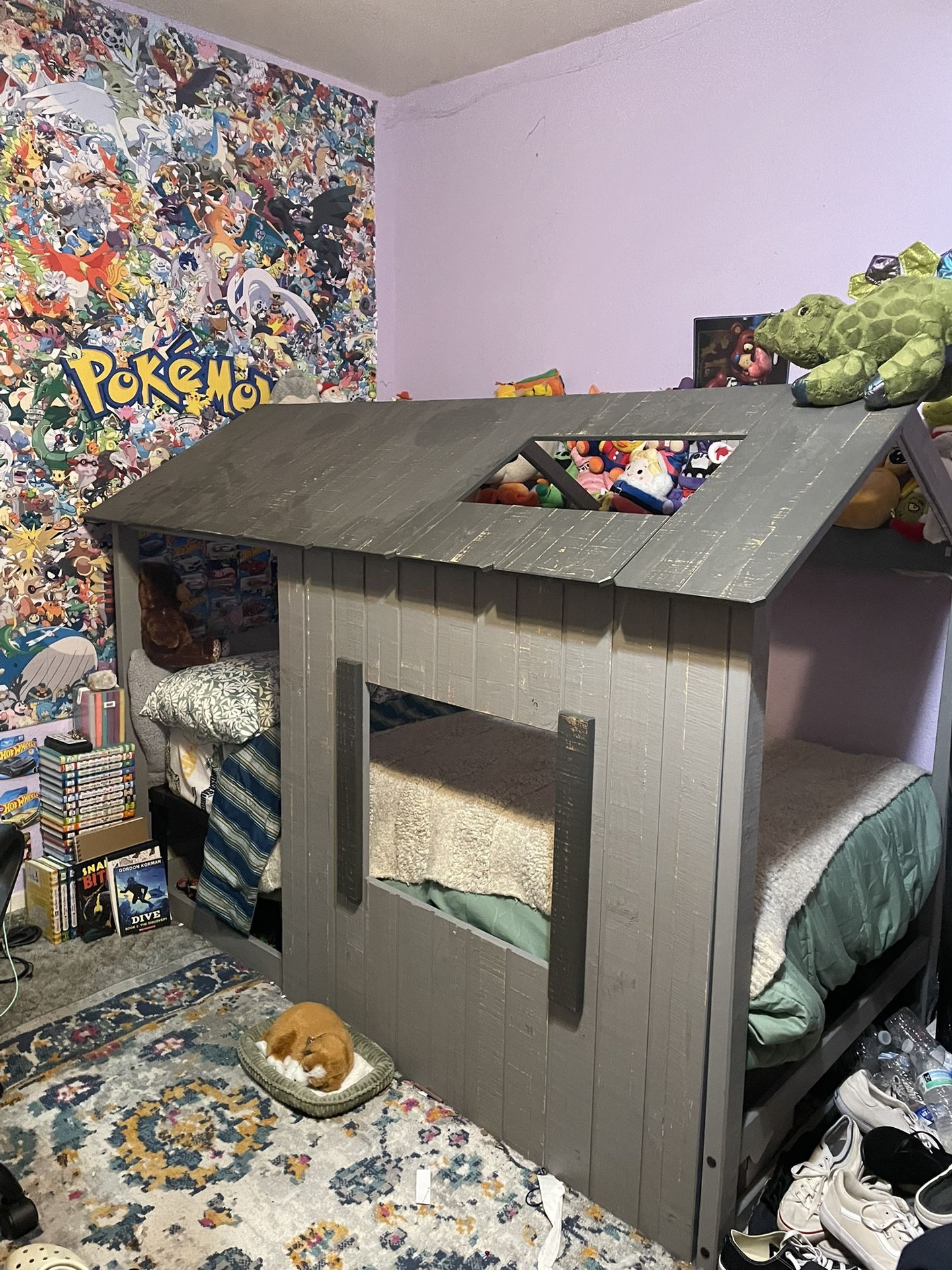 Twin House Bed ( Mattress And Frame Not Included)
