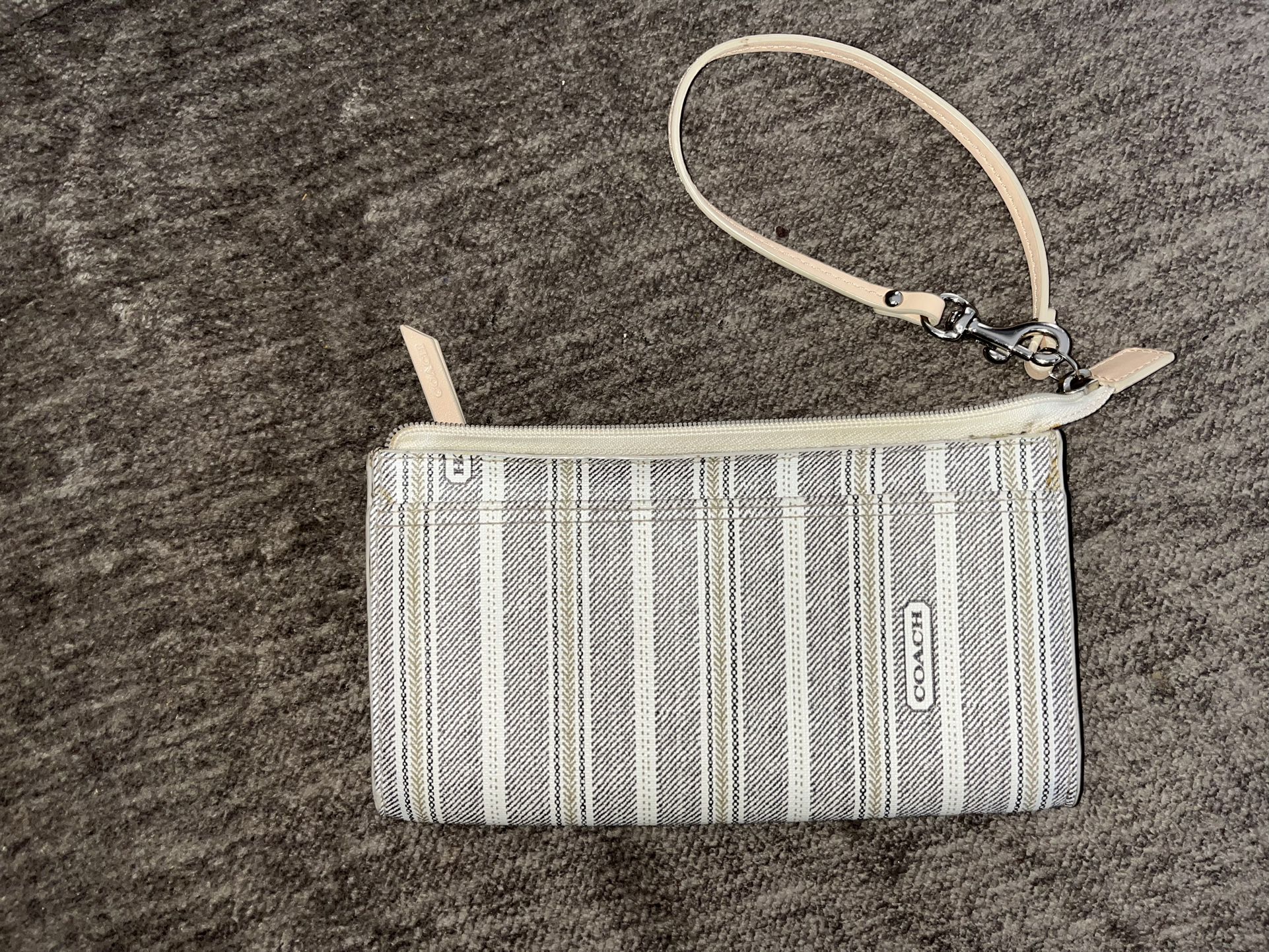 coach legacy weekend ticking striped wallet