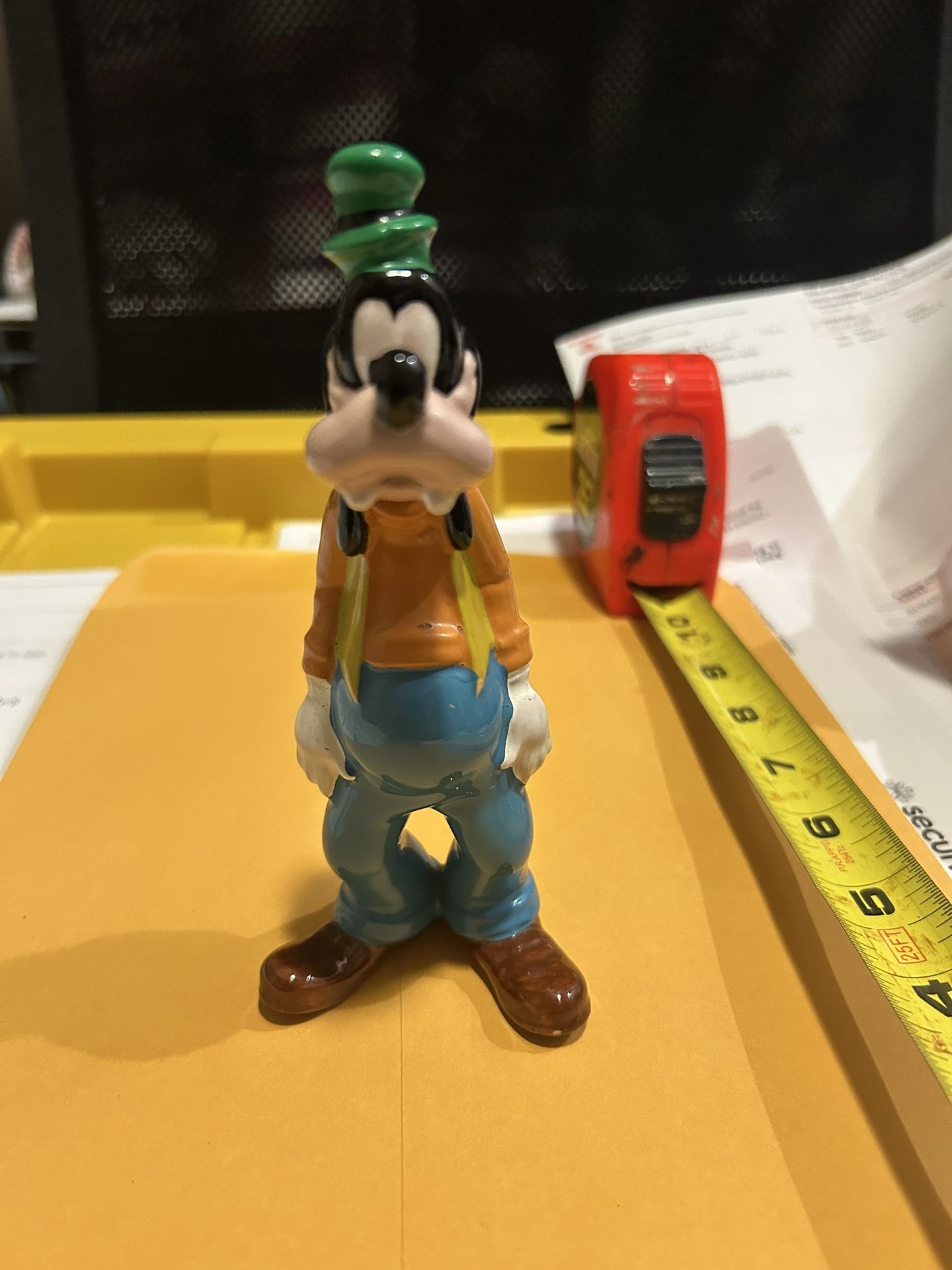 Vintage DISNEY Japan Ceramic ornament 6" GOOFY Figure Figurine
