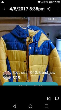 Boy's coat size 10-12 new