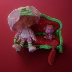 Strawberry Shortcake Raspberry Tart Doll With Pet Rhubarb Monkey 