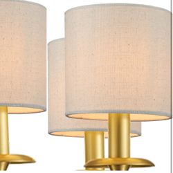 Clip-on Chandelier Fabric Lamp Shades,Set of 4 Drum,