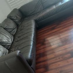 Leather Sectional Couch 