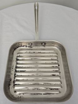 All-Clad Stainless Steel Griddle Grill Pan 11x11 With Handle 20"