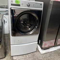 KENMORE FRONT LOAD WASHER WITH PEDESTAL 5.2 CUBIC FEET 794 