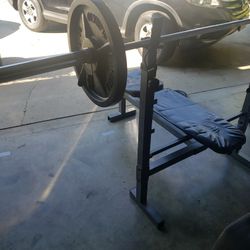 Bench Plus 2X 45lbs  2X 10lbs