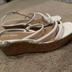 White Wedge Heels