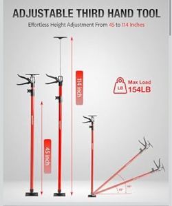 4PK Cabinet Jacks, 45 to 114 in Adjustable Telescopic Support Pole Heavy Duty Steel Design