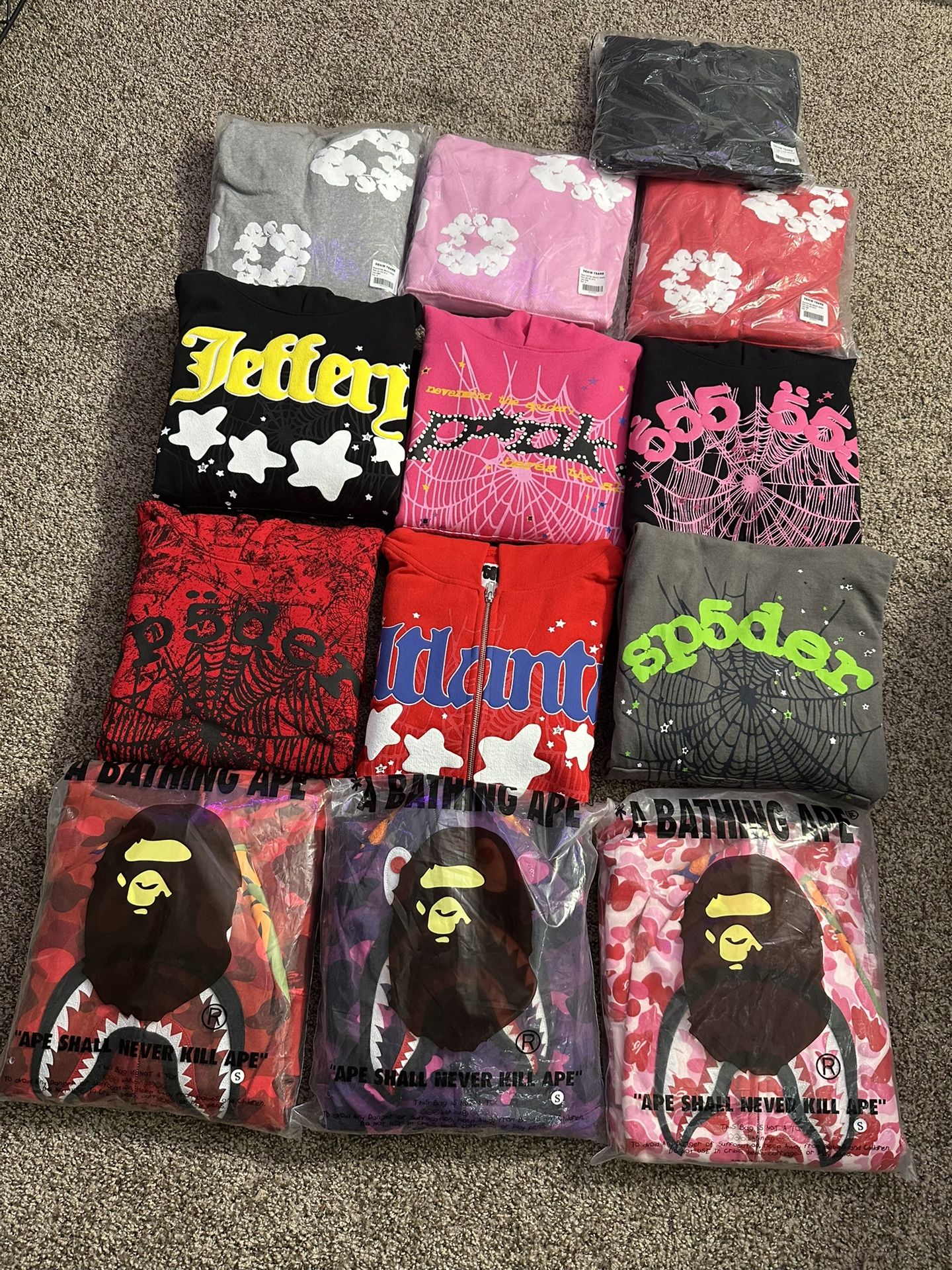 All Size Small THIS IS NOT FREE Sp5der And Denim $160 BAPE $220