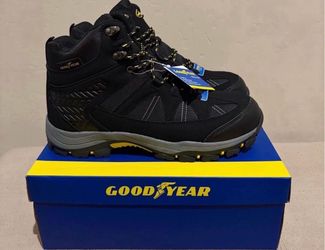 goodyear men's teton steel toe outdoor hiker work boots size 10 wide