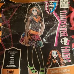 $20 Monster High Skelita Calaveras Child 14-16 Costume 