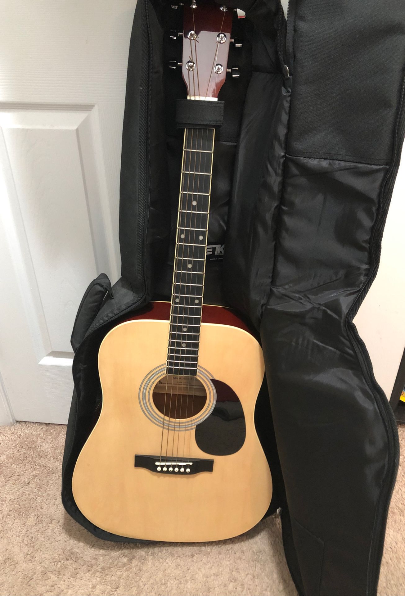 Glen Burton Acoustic Electric guitar with TKL Acoustic Guitar Bag
