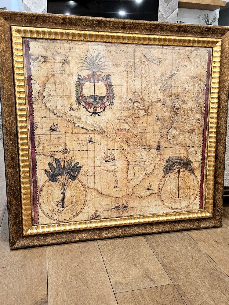 Vintage "Nova Totius Terrarum Orbis Tabula" Wall Art