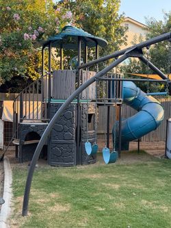 Lifetime Adventure Castle Outdoor Playset with Slide and Swings