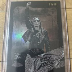 2025 Topps Chrome WWE Cactus Jack BECKY LYNCH Rodeo Rebels Black Refractor 1/10