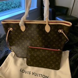 Louis Vuitton, Bags, Louis Vuitton Mm Never Full Cherry