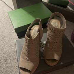 Vince Camuto Katari Leather Woven Ankle Bootie Size 7