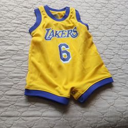 0/3 Months Of LeBron James Number 6 Lakers Onesie Jersey And Brand New Condition