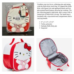 SANRIO Hello Kitty Pin Collector Lunch Bag (NWT)