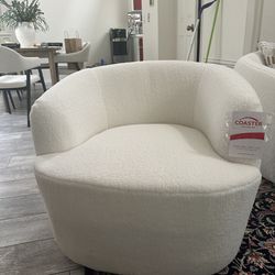 Boucle Upholstered Swivel Armchair From Coaster 