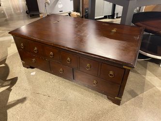 POTTERY BARN Wooden Apothecary Coffee Table