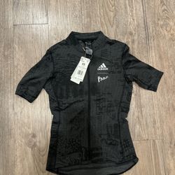 NWT Adidas The Parley Short Sleeve Cycling Jersey Gray Women HF9020 Size XS