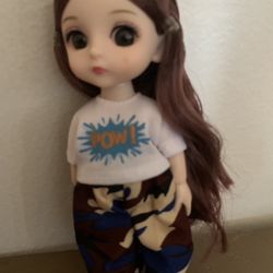 Mini Doll Brunette Hair 4” Doll 