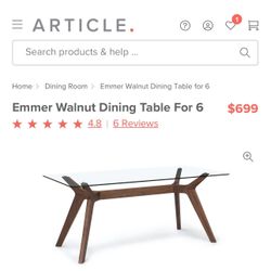 Article Furniture Dining Table