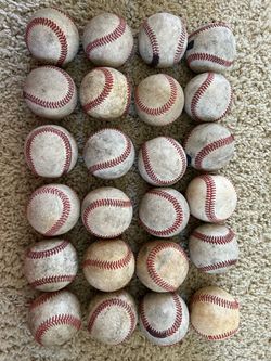 24 Used Baseballs Leather