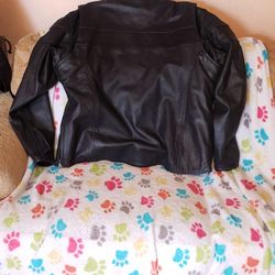 Brand New real leather Ladies riding jacket size x large .