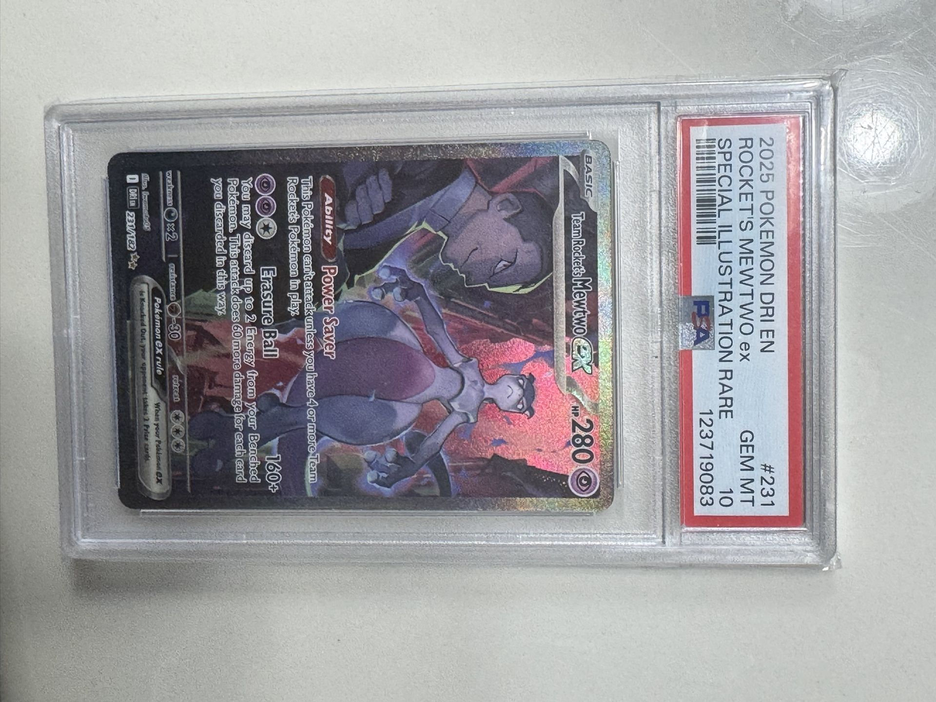 Pokemon 2025 Team Rocket's Mewtwo ex 231/182 SIR Destined Rivals GEM MINT PSA 10