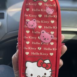 Vintage Hello Kitty Sanrio Red Pencil Case 2004 RARE