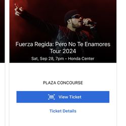 Fuerza Regida No Te Enamores Tour Selling 2 Tickets 