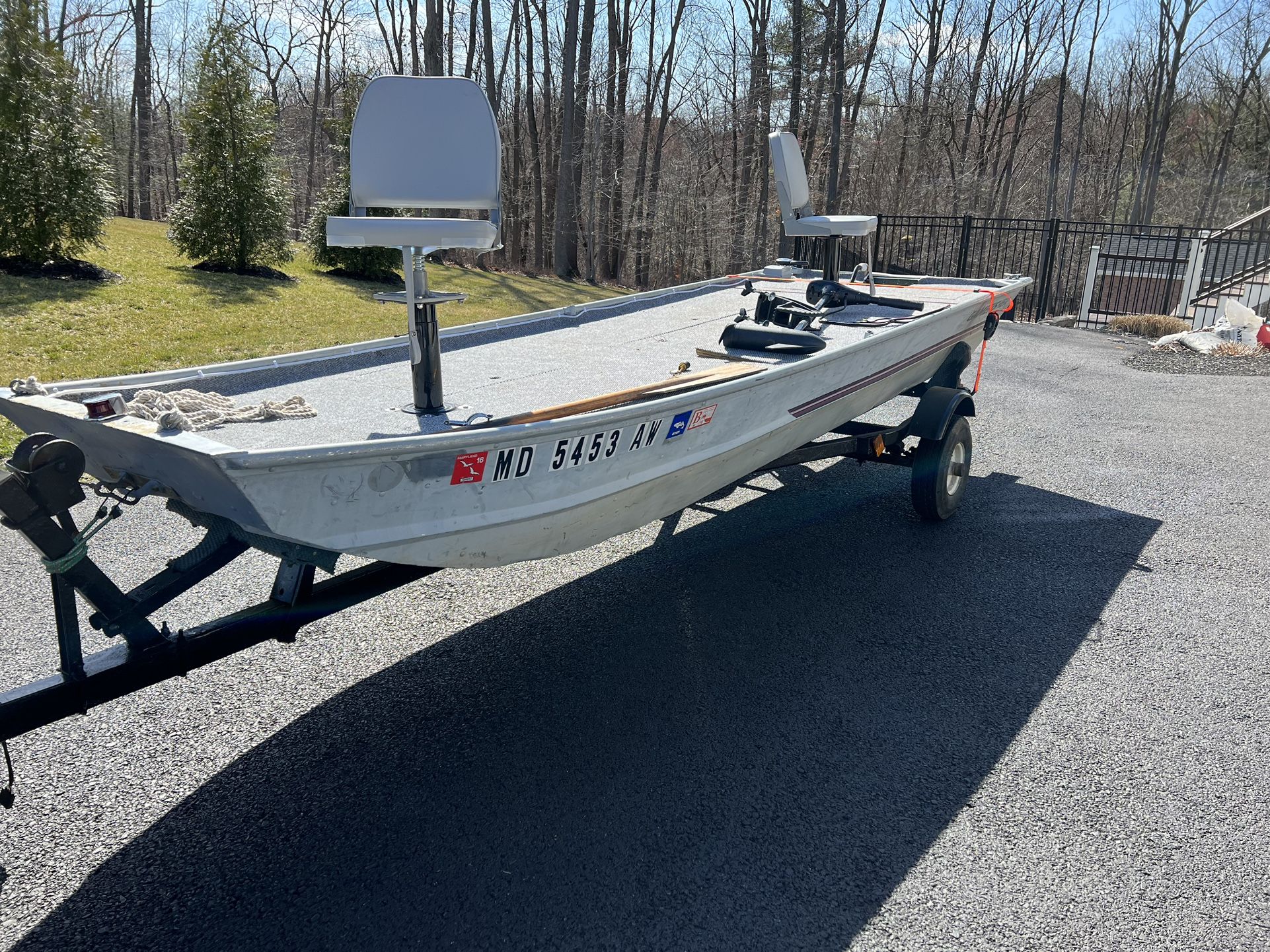 14 Foot Aluminum Jon Boat - Flat Bottom