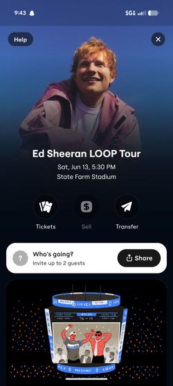 Ed Sheeran floor tickets