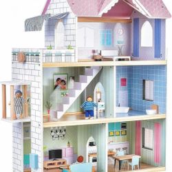 Giant bean Large Pink Wooden Dollhouse