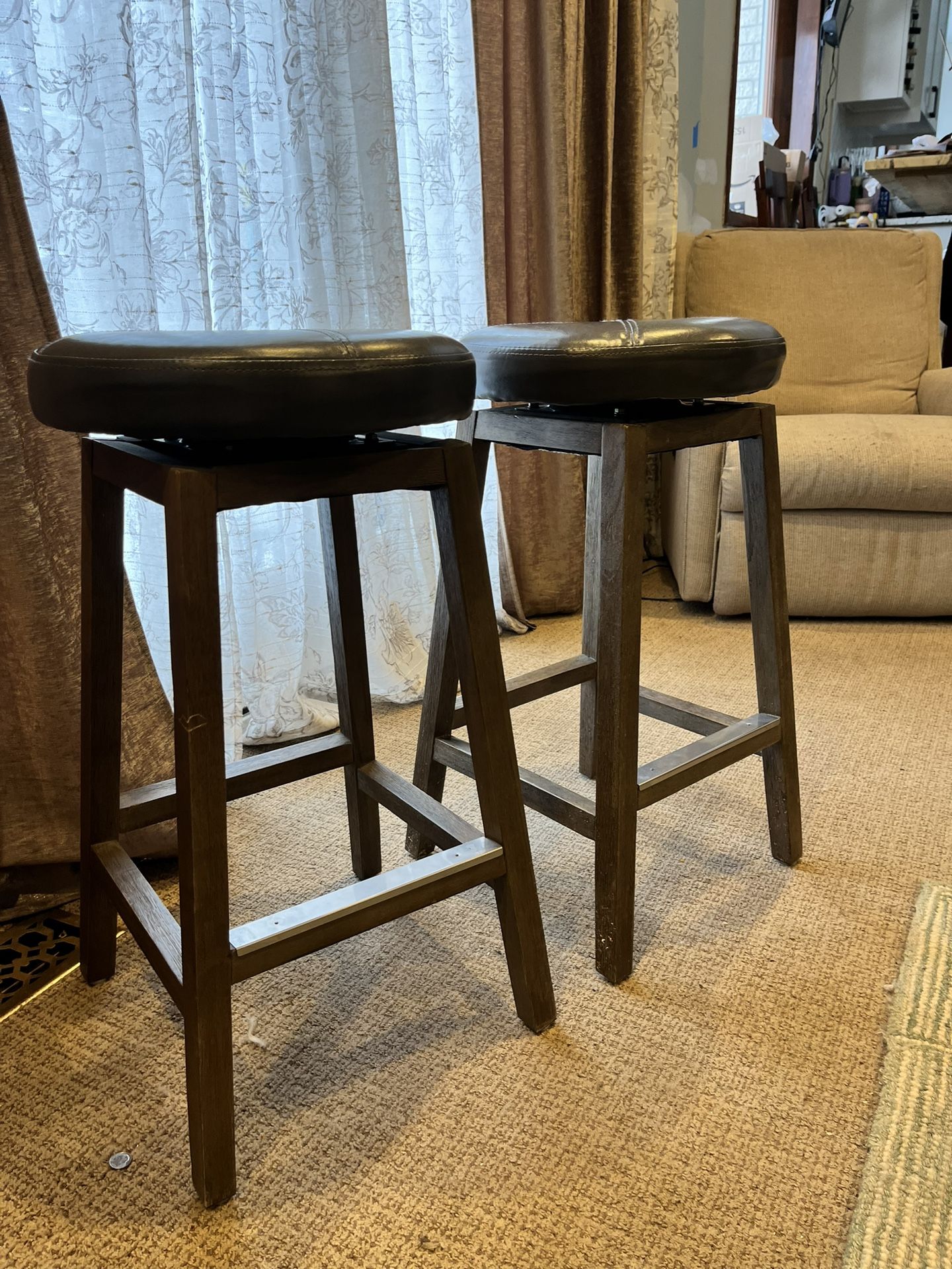 2 Swivel Counter Height Stools