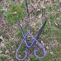 Hippie style magazine rack . Purple and black 20.00