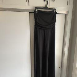 Strapless Black Dress, Floor Length