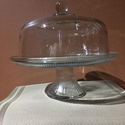 Heavy Glass Cake 🎂 stand And cover