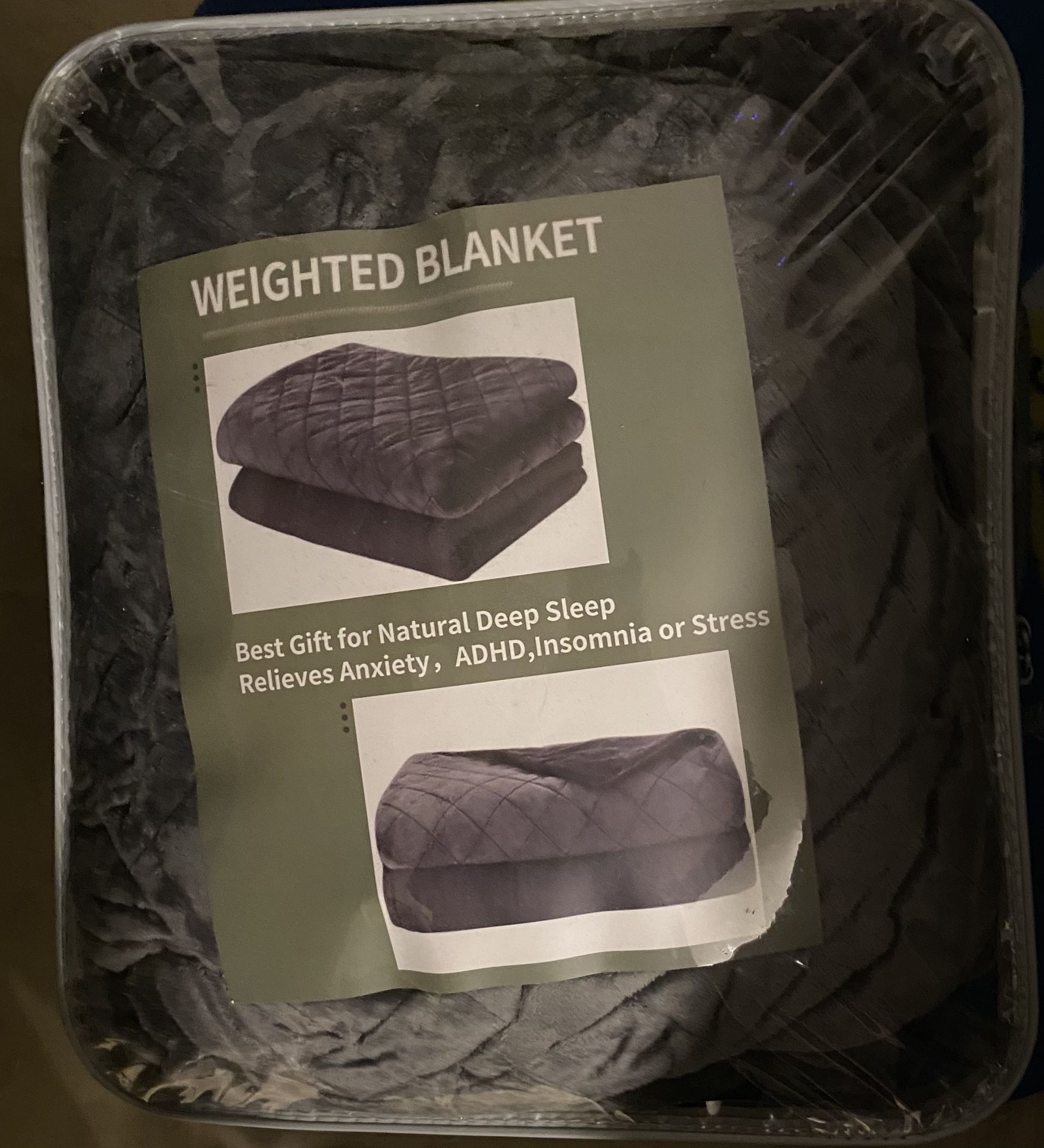 New 20 lbs Queen size Gray adult weighted blanket