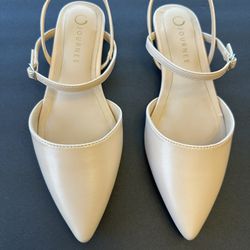 Journee Martine Supernatural Shades Slingback Flat In Blush Size 8